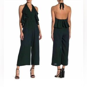 Romeo & Juliet Couture Black Ruffle Jumpsuit